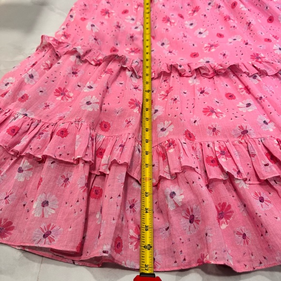 LoveShackFancy Pink Tiered Ruffled Maxi Skirt - Picture 11 of 13